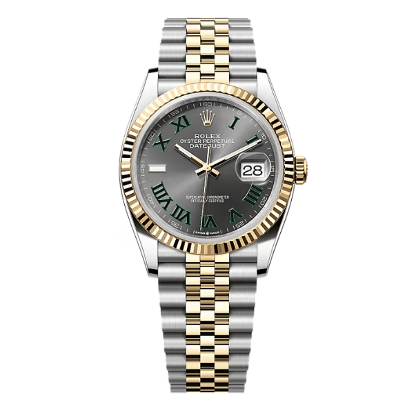 Rolex Datejust M126233-0035 36 mm Wimbledon Demi Or Jaune