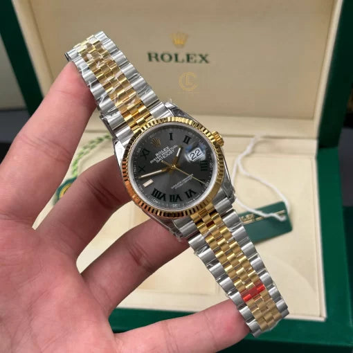 Rolex Datejust M126233-0035 36 mm Wimbledon Demi Or Jaune