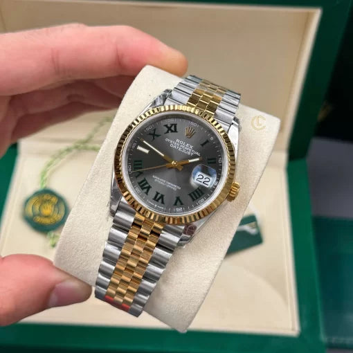 Rolex Datejust M126233-0035 36 mm Wimbledon Demi Or Jaune