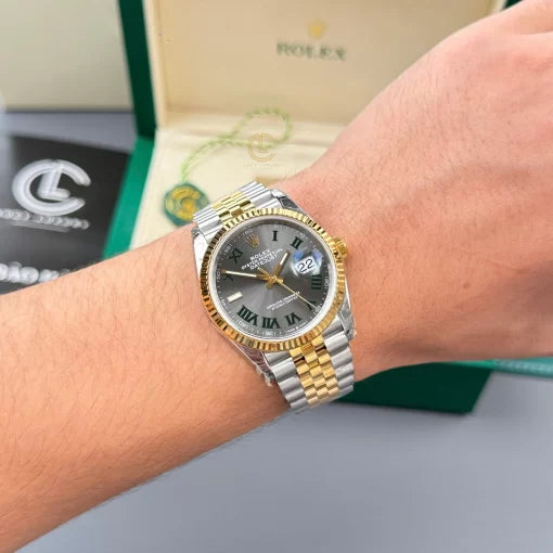Rolex Datejust M126233-0035 36 mm Wimbledon Demi Or Jaune